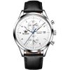 OLEVS 2880 Men Multifunctional Business Waterproof Leather Strap Quartz Watch