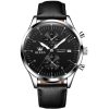 OLEVS 2880 Men Multifunctional Business Waterproof Leather Strap Quartz Watch