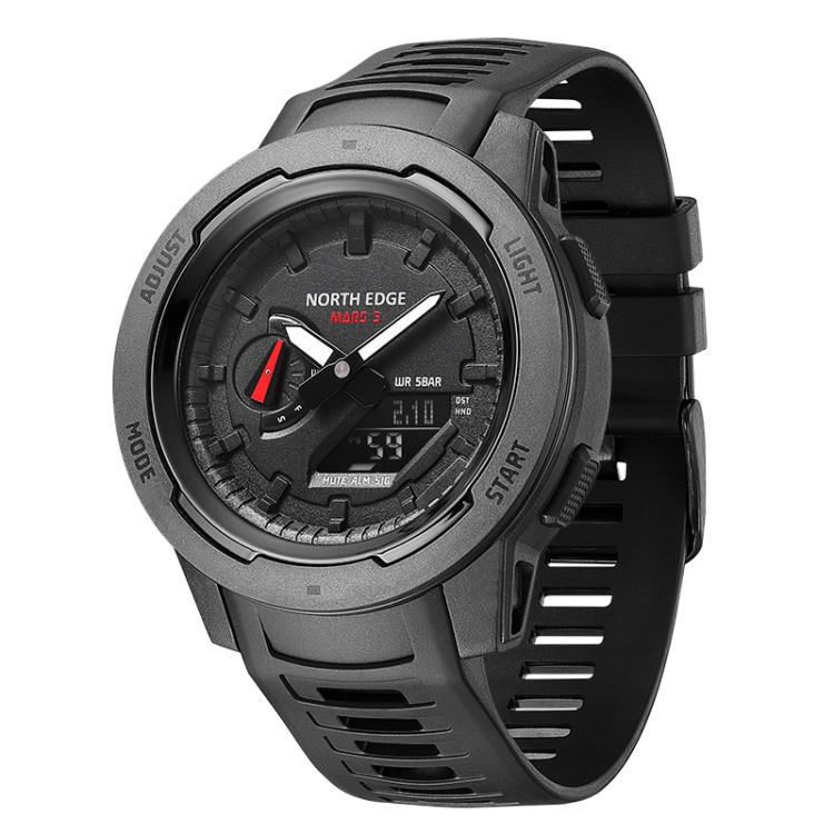 NORTH EDGE MARS3 Outdoor Waterproof Men Carbon Fiber Electronic Sports Watch
