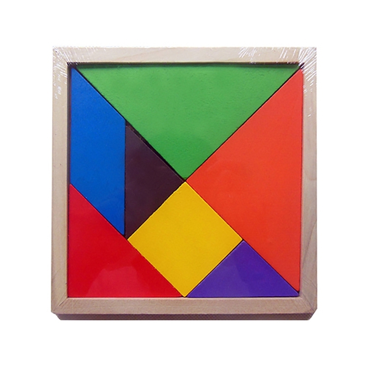 Baby Toy Fine Wooden Jigsaw Puzzle Large Size Tangram, Size: 16*16cm