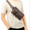 Universal Outdoor Men Shoulder Messenger Bags Retro Men Waist Bag, Size: S (24.5cm x 13cm x 1cm)
