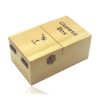 Creative Funny Present Useless Box Novel Wooden Anti-stress Toy(Dark Wood)