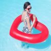 Love Heart Shaped Inflatable Floating Swimming Safety Pool Ring, Inflated Size: 120cm x 100cm
