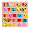Baby Kids Wooden Puzzles Toys Educational Jigsaw Board Puzzle Toys Cognitive Plate(0-9 Arabic Numerals)