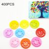 400 PCS Smile Face Resin Children Sweater Buttons Sewing Buttons in Bulk , Random Color, Diameter: 12.5mm