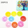 200 PCS Smile Face Resin Children Sweater Buttons Sewing Buttons in Bulk , Random Color, Diameter: 20mm