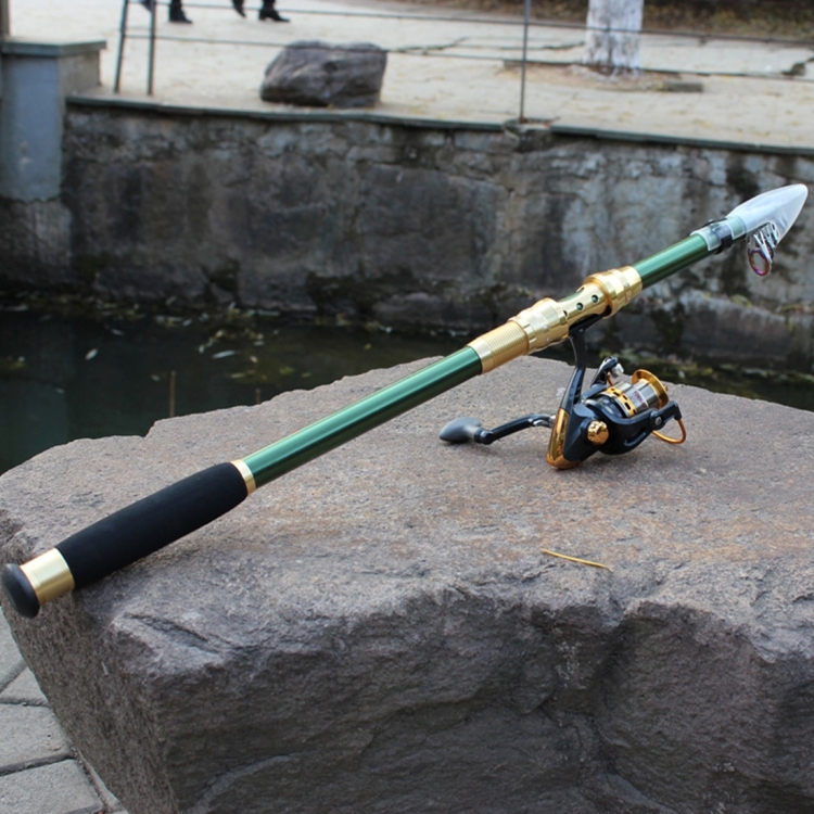 2.4m Carbon Pole  Travel Portable Fishing Pole,Random Color Delivery