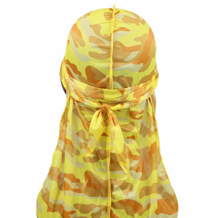 w-6 Camouflage Printing Long-tailed Pirate Hat Turban Cap