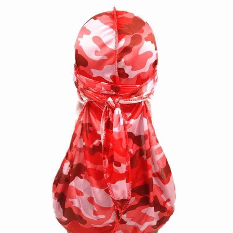 w-8 Camouflage Printing Long-tailed Pirate Hat Turban Cap