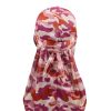 w-7 Camouflage Printing Long-tailed Pirate Hat Turban Cap