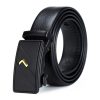 Dandali GD815 Men Business Automatic Buckle Double Edge Wrapping Leather Belt Waistband, Size: 130cm