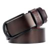 Dandali L8024 Men Casual Antique Pin Buckle Leather Belt Waistband, Length: 110-125cm