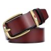 Dandali L8037 Men Casual Imitation Copper Buckle Leather Belt Waistband, Length: 115-125cm