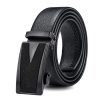 Dandali GD832 Gypsophila Triangle Men Automatic Buckle Double Edge Wrapping Leather Belt Waistband, Length: 120cm