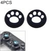 4 PCS Cute Cat Paw Silicone Protective Cover for PS4 / PS3 / PS2 / XBOX360 / XBOXONE / WIIU Gamepad Joystick