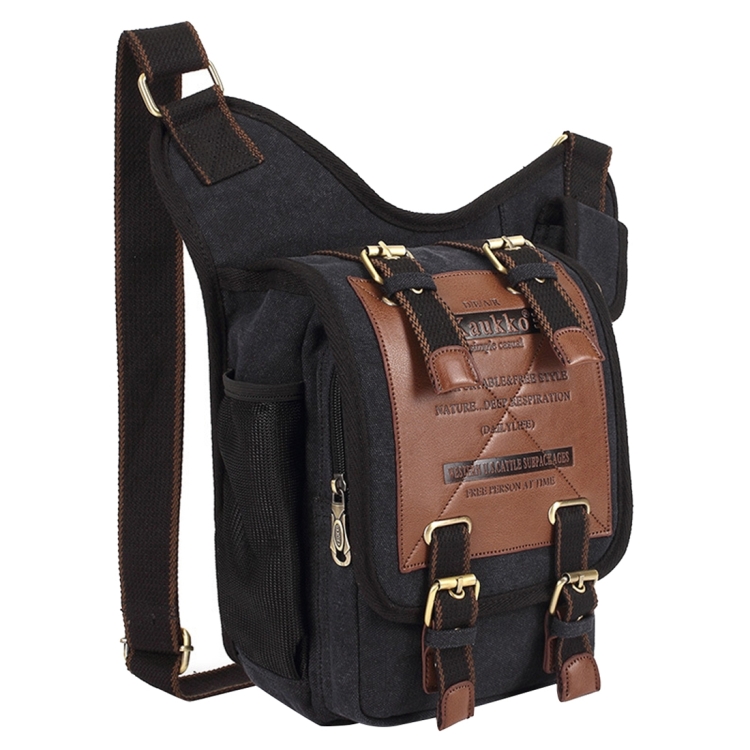 KAUKKO FH03 Retro Style Men Canvas Crossbody Bag Messenger Bag Outdoors Hiking Camping Bag, Size: 26 x 21 x 9 cm