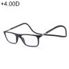 Anti Blue-ray Adjustable Neckband Magnetic Connecting Presbyopic Glasses, +4.00D