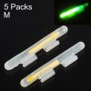 5 Packs OCEAN SUN Clip-On Luminous Float Night Fishing Light Stick, M, Fits Rod Tip 2.0-2.6mm
