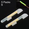 5 Packs OCEAN SUN Clip-On Luminous Float Night Fishing Light Stick, S, Fits Rod Tip 1.5-1.9mm