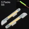 5 Packs OCEAN SUN Clip-On Luminous Float Night Fishing Light Stick, SS, Fits Rod Tip 0.6-1.4mm