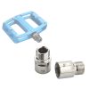 QL1 One Pair Steel Bike Pedal Spacer Extenders Bicycle Pedal Spacers for 9/16 inch Threaded Pedals