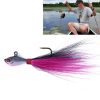 HENGJIA 7cm/25g Tied Wire Fishing Artificial Lures Lead Fish Treble Hooks Baits