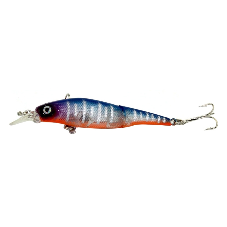 HENGJIA JM010-X 6# 8.8cm 7.4g 2-section Plastic Hard Baits Artificial Fishing Lures with Treble Hook, Random Color Delivery
