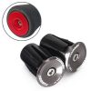 TOSEEK 1 Pair Mountain Bike Handlebar Grips Caps End Plug Aluminum Alloy Bicycle Bar Ends Plug