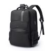 Bange BG-2603 Men Letter Leather Stitching Waterproof Backpack with USB Port, Size: 46 x 33 x 19cm