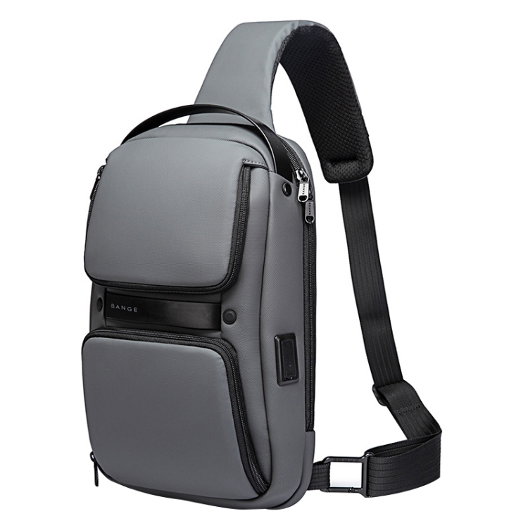 Bange BG-7258 Men Oxford Cloth Waterproof Crossbody Chest Bag with USB Port, Size: 35 x 21 x 12cm