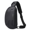 Bange BG-7306 Men Epithelium Coating Waterproof Crossbody Chest Bag with USB Port, Size: 34 x 19 x 6cm