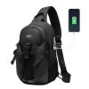 Bange BG-77120 Men Waterproof Crossbody Chest Bag with USB Port, Size: 36 x 22 x 10cm