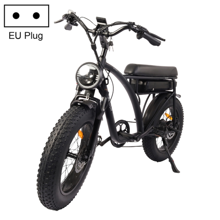 BEZIOR XF001 1000W 48V 12.5AH Retro Electric Bicycle with LCD Digital Display 20 inch Tires UK Plug