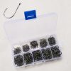 500 PCS Mixed Size Fish Barbed Hook Fishing Hooks with Hole