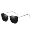 Men Fashion UV400 Square Frame Polarized Sunglasses (Gold & Black + Grey)