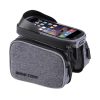 BaseCamp BC-311 Bicycle Phone Bags Mountain Road Bike Front Head Top Frame Handlebar Bag with Transparent Window & Sun Visor for 6 Inch 16x8cm and Below Smartphones