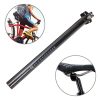TOSEEK 3K Carbon Fiber Mountain Bike Road Bike Bicycle Seat Tube Seatpost Seat Fitting Seat Pole Bicycle Fittings, Size: 27.2x350mm
