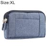 Sports Denim Universal Phone Bag Waist Bag for 6.4~6.5 inch Smartphones, Size: XL