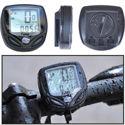SD-548C 14 Function Black LCD Waterproof Wireless Multifunctional Bicycle Cycle Speedometer Bike Computer Odometer