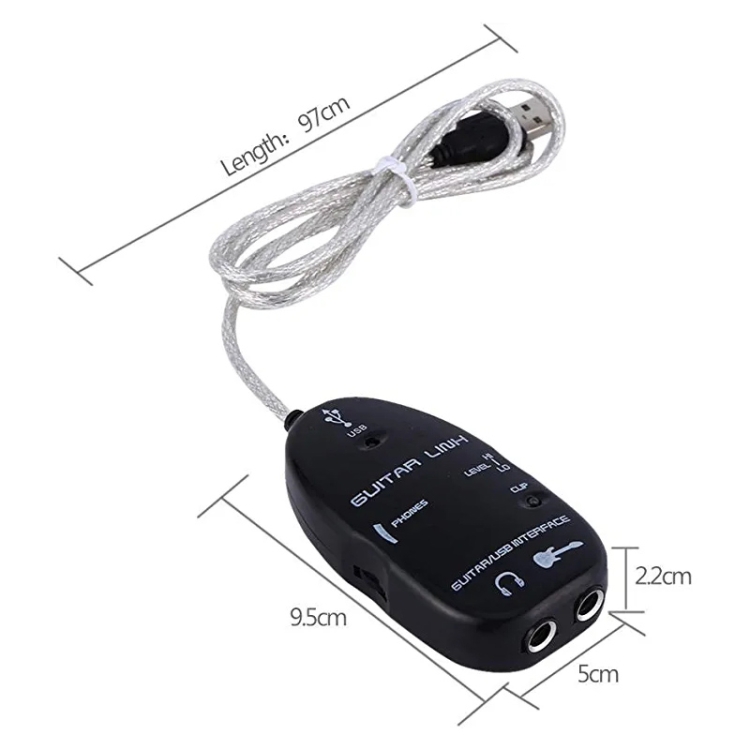 USB Interface Guitar Link Cable PC / MAC Recording - Buy Online at Best ...
