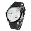 Fashion 3 Dial Quartz Wrist Calendar Watch with Silicone Strap