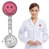 Cute Yellow Smiley Face Style Nurse Quartz Watch with Clip