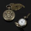 Skeleton Pattern Zinc Alloy Quartz Waterproof Pocket Watch