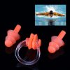 Soft Silicone Swimming Nose Clip and Ear Plug Set Earplug, Random Color Delivery