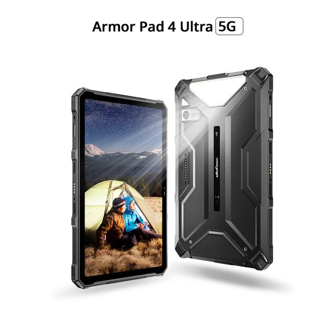 5G Rugged Tablet Ulefone Armor Pad 4 Ultra IP68/IP69K LED Light 11800mAh Battery,fast charging 16GB+256GB 50MP