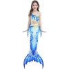 3 PCS / Sets Children Swimming Mermaid Tails Bikini Cosplay Mermaid Swimwear, Size: 150