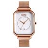 SKMEI 9207 Fashion Creative Simple Watch Men Magnetic Buckle Mesh Belt Steel Belt Couple Quartz Watch