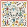 Palm Jungle Eye Pattern Ladies Simulation Silk Small Square Scarf