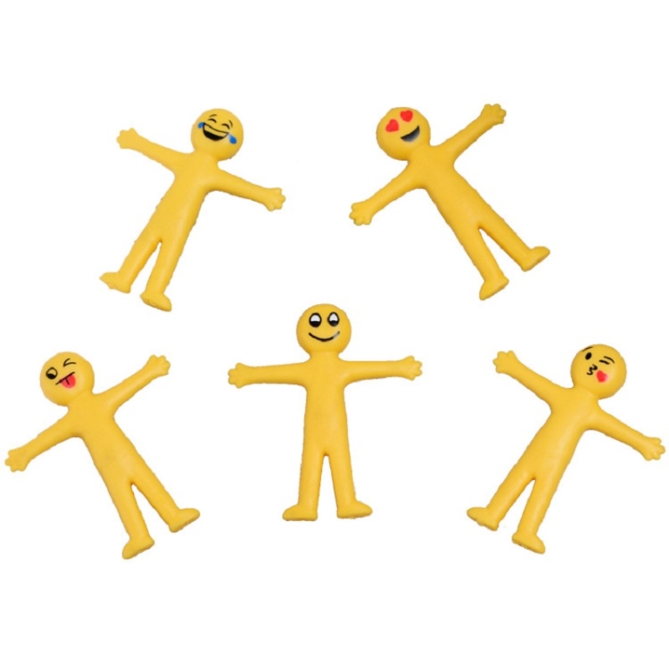 100 PCS Emoji Men Doll Pullable Reduce Pressure Gift Puppet Children Birthday Party Toys