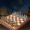 Zinc Alloy Simple European Chess Board Chess Set